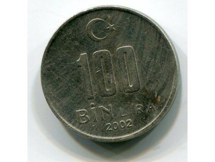 TURECKO. 100.000 lira (100 bin lira) 2002. KM-1106