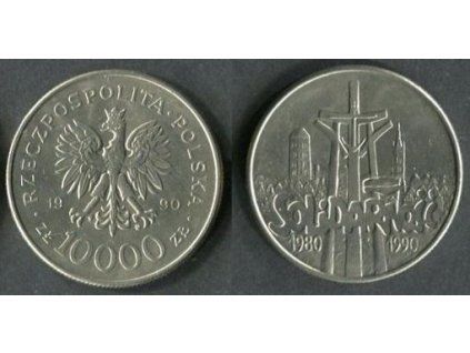 POLSKO. 10.000 złotych 1990. Solidarność. Y-195