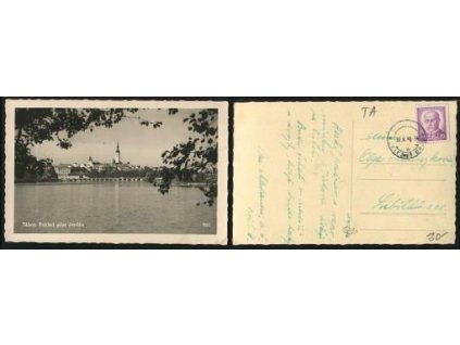 TÁBOR. Pohled přes Jordán. 1946.