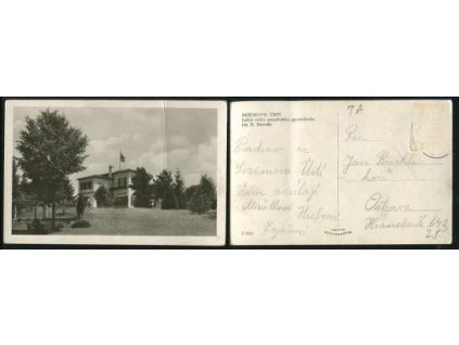 SEZIMOVO ÚSTÍ. Letní sídlo zemřelého prez. Dr. E. Beneše.