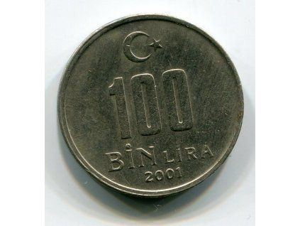 TURECKO. 100.000 lira (100 bin lira) 2001. KM-1106