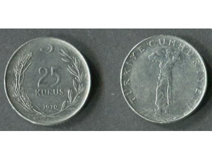 TURECKO. 25 kurus 1970. KM-892.3