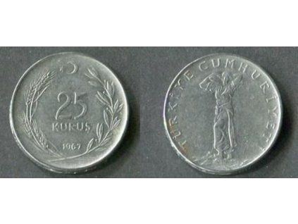 TURECKO. 25 kurus 1967. KM-892.3