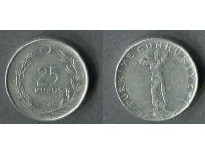 TURECKO. 25 kurus 1965. KM-892.2