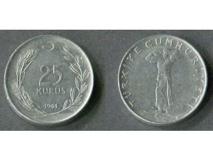 TURECKO. 25 kurus 1961. KM-892.2