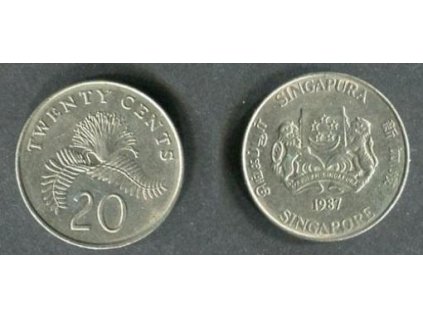 SINGAPUR. 20 cents 1987. KM-52