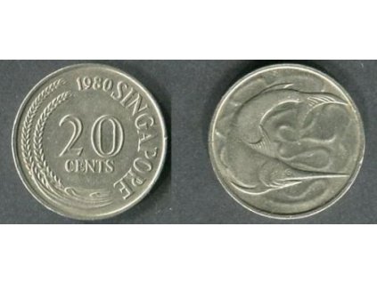 SINGAPUR. 20 cents 1980. KM-4