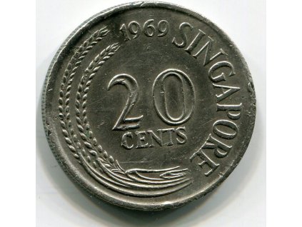 SINGAPUR. 20 cents 1969.