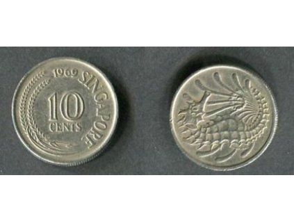 SINGAPUR. 10 cents 1969. KM-3