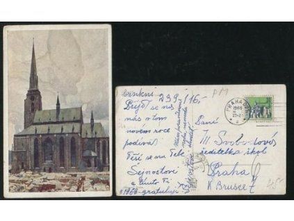 PLZEŇ. Bartolomějský kostel. 1968.