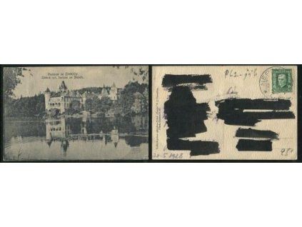 ŽINKOV. Zámek ryt. barona ze Škodů. 1928.
