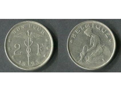 BELGIE. 2 francs 1923. BELGIQUE.