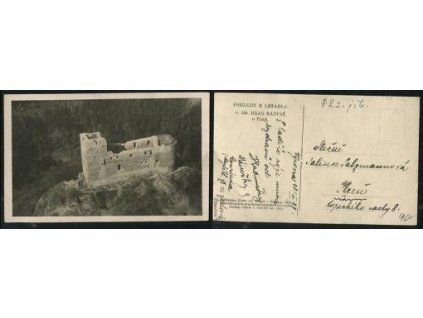 RADYNĚ. Hrad. Pohledy z letadla. 1929.