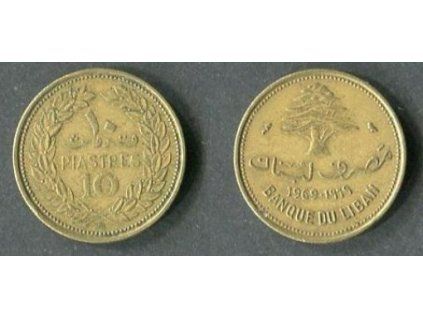 LIBANON. 10 piastres 1969. KM-26