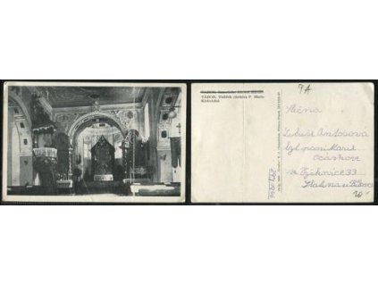 TÁBOR. Vnitřek chrámu P. Marie Klokotské. 1946.