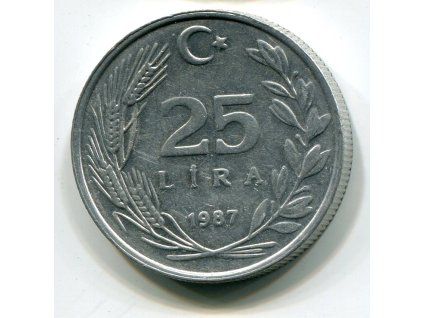 TURECKO. 25 lira 1987.