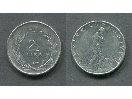 TURECKO. 2 1/2 lira 1977. KM-893.2