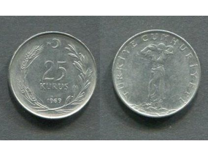 TURECKO. 25 kurus 1969. KM-892.3