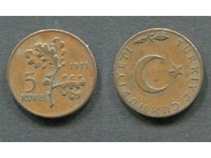 TURECKO. 5 kurus 1971. KM-890.2