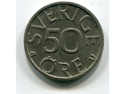 ŠVÉDSKO. 50 öre 1977. KM-855