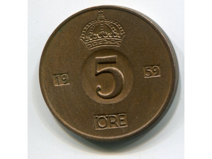 ŠVÉDSKO. 5 öre 1959. KM-822