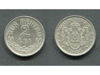 RUMUNSKO. 2 lei 1924/blesk. KM-47