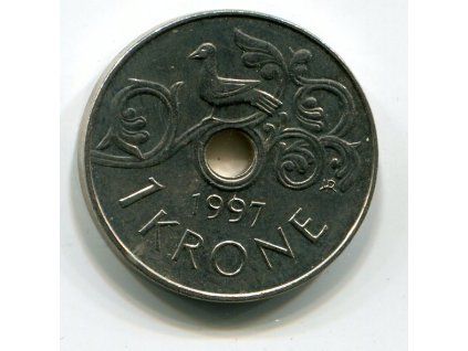 NORSKO. 1 krone 1997. KM-462