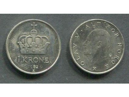 NORSKO. 1 krone 1982. KM-419