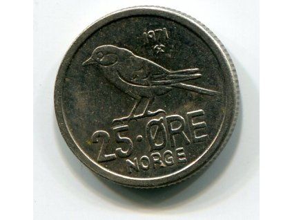 NORSKO. 25 öre 1971. KM-407