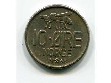 NORSKO. 10 öre 1968. KM-411