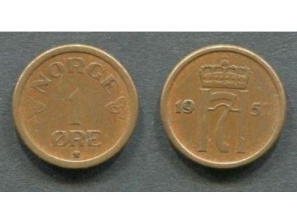 NORSKO. 1 öre 1957. KM-398