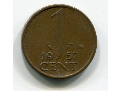 NIZOZEMÍ. 1 cent 1957. KM-180