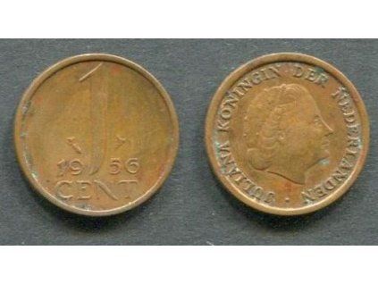 NIZOZEMÍ. 1 cent 1956. KM-180