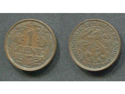 NIZOZEMÍ. 1 cent 1930. KM-152