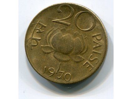 INDIE. 20 paise 1970, b.zn.