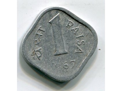 INDIE. 1 paisa 1967, b.zn.