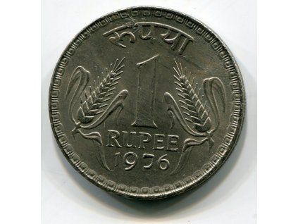 INDIE. 1 rupee 1976, b.zn. KM-78.1