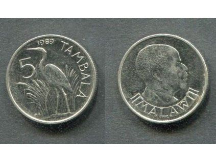 MALAWI. 5 tambala 1989. KM-9.2a