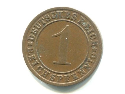 NĚMECKO. 1 Reichspfennig 1933/A.