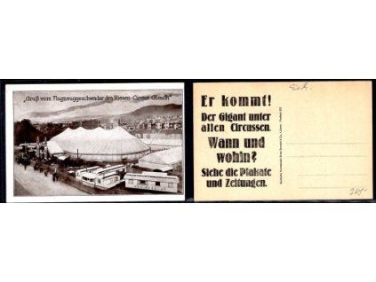 Circus Gleich. Gruss vom Flugzeuggeschwader des Riesen.