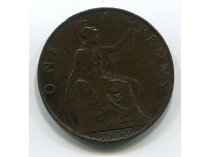 VELKÁ BRITÁNIE. 1 penny 1903. KM-794.2