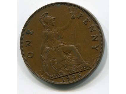 VELKÁ BRITÁNIE. 1 penny 1936. KM-838
