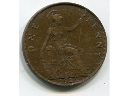 VELKÁ BRITÁNIE. 1 penny 1921. KM-810