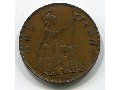 VELKÁ BRITÁNIE. 1 penny 1935. KM-838
