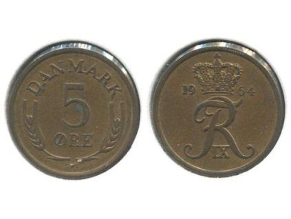 DÁNSKO. 5 öre 1964. KM-848.1