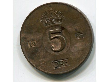 ŠVÉDSKO. 5 öre 1965. KM-822