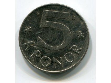 ŠVÉDSKO. 5 kronor 1990. KM-853