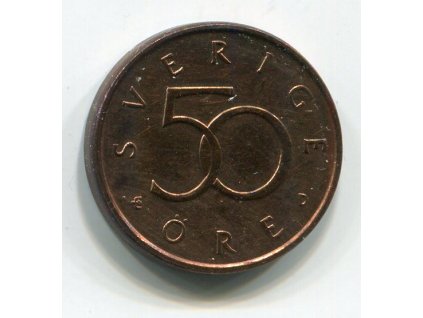 ŠVÉDSKO. 50 öre 1992. KM-878