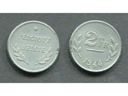 BELGIE. 2 francs 1944. KM-133