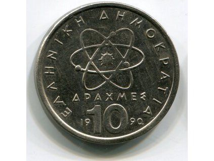 ŘECKO. 10 drachmes 1990. KM-132